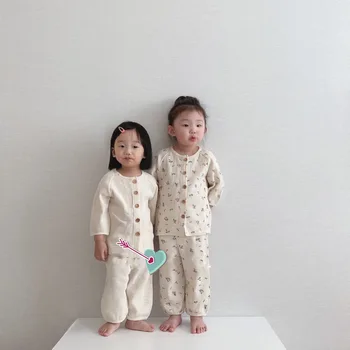Casa de Desgaste del Bebé de Manga Larga Top + Pantalones Conjunto de ropa de bebé de niña de bebé de niña de 2 piezas (Etiqueta de fuera)