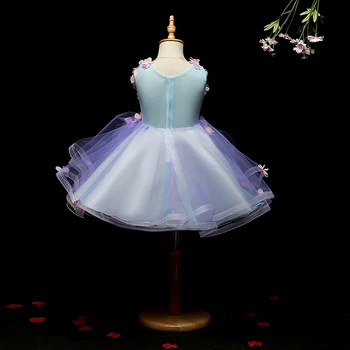 Púrpura de Niña de las Flores Vestidos de Bodas de Bola del Vestido del Desfile de la Muchacha de la Princesa Vestido de Niña de Vestido de Fiesta Ropa para niños 2-13 años