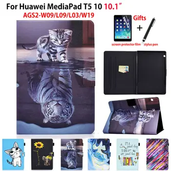 Para Huawei MediaPad T5 10 Cubierta de la caja de AGS2-L09 AGS2-W09 AGS2-L03 AGS2-W19 10.1