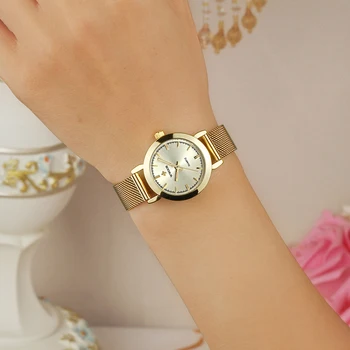 WWOOR Relojes de Señoras 2020 Marca de Lujo de Malla de Acero Inoxidable Banda Reloj de Vestir de las Mujeres de la Moda de Pequeño Reloj de Pulsera de las Mujeres relojes mujer