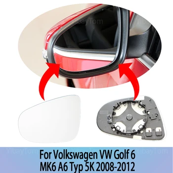 Retrovisor Ala Espejo de Cristal a la Izquierda y a la Derecha Climatizada para Volkswagen VW Golf 6 MK6 A6 Tipo de 5K 2008-2012