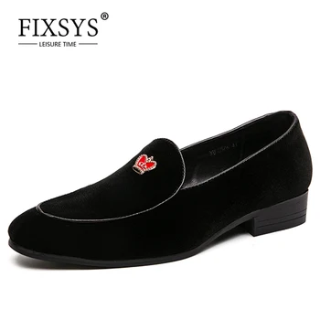 FIXSYS Elegante Hombres Mocasines de Pana de Oxford, Transpirable Hombre Slip-en los Zapatos Ligero Hombre Novia Zapatos Formales de Gran Tamaño 48