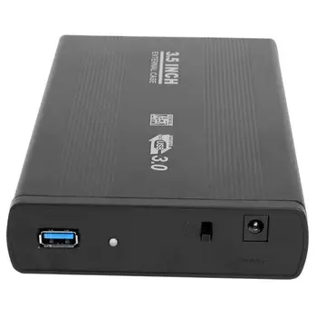 HDD Caso de 3.5 pulgadas USB 3.0 a SATA Unidad de disco Duro Externa del Recinto de la Caja Con la que NOS Conecte el Adaptador de Alimentación