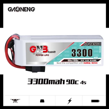 Gaoneng GNB 3300mAh 4S 90C 14.8 V Batería de Lipo XT60 XT90 T Enchufe de Ala Fija Modelo de Vehículo Barco de Alto Rendimiento de la Batería de Litio