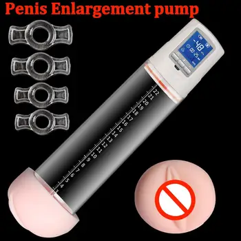 Vibrador Extender la Bomba de Pene de Juguete de Sexo Erección Polla de Formación Eléctrico Macho Automática de la Ampliación del Pene USB Recargable Masturbador