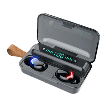 F9 tws Inalámbrico de Auriculares Bluetooth Auriculares con micrófono Auriculares a prueba de agua con el Poder de los Bancos Inteligente de la Pantalla LED de auriculares