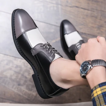 Nuevos Zapatos Formales De Los Hombres De La Oficina Italiana De Lujo De La Marca Para Hombre Zapatos De Vestir Mocasines Clásicos De Coiffeur Vestido De Novia Sapato Social Masculino