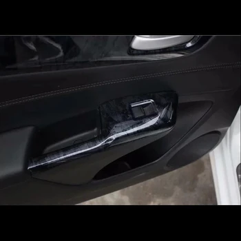Para Honda JADE 2013-2017 4 PIEZAS de Madera de ABS Cromado Interior del Coche de la Puerta de elevador de Ventana de Vidrio Botones de cambio de la Cubierta de Moldeo Coche Estilo