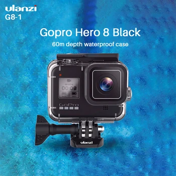 Ulanzi G8-1 60M Caso Impermeable de buceo para Gopro Hero 8 Jaula Negra Submarino Disparó Accesorios W Color de la Lente del Adaptador del Filtro de