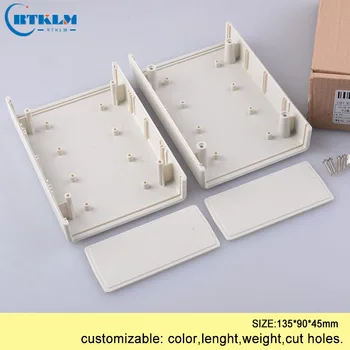 DIY caja del instrumento carcasa de plástico abs de plástico de caso de proyectos de vivienda de la caja de sobremesa de diseño de pcb de la caja de empalmes 135*90*45 mm