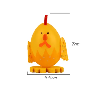 3pcs conejo de Pascua pollo de la muñeca de Pascua decoración para el hogar divertido huevo de pollo Conejo de plástico de artesanía regalo de Pascua de los niños a favor de muñecos
