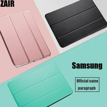 Samsung Galaxy TAB de 10.1 pulgadas 2019 SM-T510 SM-T515 de suspensión Inteligente Wake caja de la Tableta de Tri-fold tapa Soporte Magnético Sólido color de la Cubierta