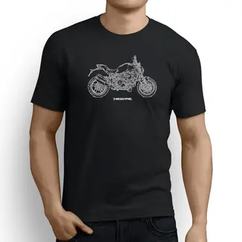 2019 Camiseta De Los Hombres De Moda O-Cuello Homme Italiano Clásico De La Motocicleta De Los Fans De Monster 1200 2017 Inspirado De La Motocicleta De La Novedad De La Camiseta