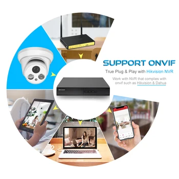 Hikvision Compatible de 8MP, 5MP 2MP Cámara de Red IP Casa de Seguridad CCTV Camara PoE HD 1080P IR30M ONVIF H. 265 P2P Plug&Play Cam