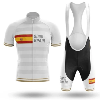 2020 pro team España maillot cyclisme Transpirable Bicicleta Jersey de los Hombres roupa bicicleta masculina Culotte corto Triatlón ciclista pantalones cortos