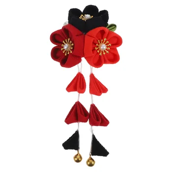 Kimono Hanfu Cabello De La Decoración De La Tela De La Flor De La Borla Accesorio Para El Pelo