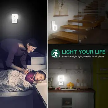 6pcs/Set de Nuevo Actualizado Luz de Noche LED Luz de Control de Ahorro de Energía Brillante y Gran Área de 0.5 W Para la Sala de estar del Dormitorio del Bebé de iluminación
