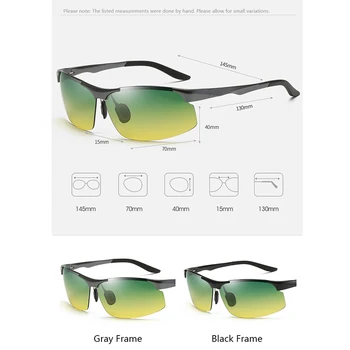 KATELUO 2020 Día de Visión Nocturna Gafas de Mens Anti-reflejos de las Gafas para Conducir sin Montura Polarizados UV400 Gafas de sol Para los Hombres 2173