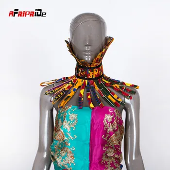 2020 Africano impreso África collar Africano Ankara collar hecho a Mano collar de la mujer Africana de la joyería de sp014