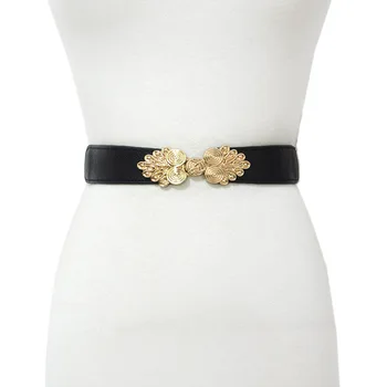 Marca de lujo 2020 las Nuevas Mujeres de la Moda de Simple Banda Elástica de la Flor Hebilla de Cinturón Decorativo Desinger Damas Pequeña Faja Bg-1523