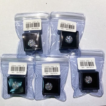 Precio de fábrica de alta calidad DVVS color blanco 1ct-6ct forma redonda Moissanites de diamante para la fabricación de diferentes joyas