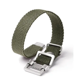 Nuevo Diseño de la Otan Correa 20mm 22mm Lienzo de la Banda de Reloj de la Textura de la Pulsera Verde Caqui Reemplazo de la Correa Para Hombre Reloj de Regalo