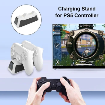 Doble Cargador Rápido para PS5 Controlador Inalámbrico USB 3.1 Tipo C, cargador, Dock Station para Sony PlayStation5 Joystick Gamepad