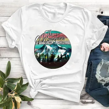 Casual de la Camiseta de las Mujeres de la moda de pasear viaje de Verano de la Impresión de la Camiseta de las Mujeres de las Mujeres Camisa Mujer Gráfico Lindo Camisetas T-shirt