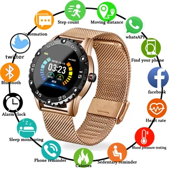LIGE Nueva Mujer de la Aptitud de Reloj Inteligente la Mujer que Ejecuta el Monitor de Ritmo Cardíaco Bluetooth Podómetro Smartwatch 2020 Reloj reloj inteligente