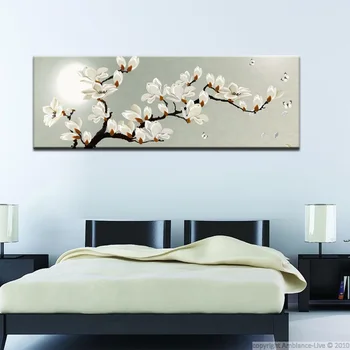 Lienzo de Pintura de la Primavera de Magnolia, Flor de Impresión de Póster, Imágenes de la Pared para la Sala de estar Decoración del Hogar, Arte de la Pared Decoración de Regalo