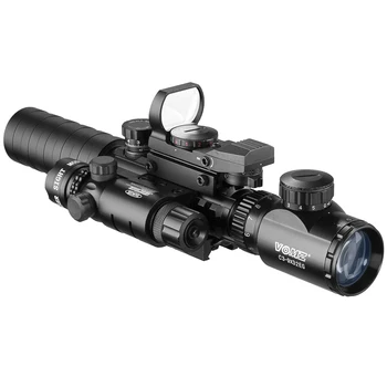3-9X32EGC Táctica Óptica Rojo Verde Iluminado Riflescope Holográfica Reflejo de 4 Retícula de Punto Combinado Rifle de Caza Alcance