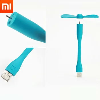 Xiaomi Original mijia Fan Flexible Portátil USB Mini Ventilador De la Pobreza del Banco Ordenador Portátil XiaoMi USB LED de Luz con Interruptor
