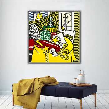 RELIABLI ARTE de Roy Lichtenstein, el Arte Pop Lienzo de Pintura de Arte Abstracto Para la Sala de estar Plaza de Imágenes de la Pared Impresiones en Lienzo Sin Marco