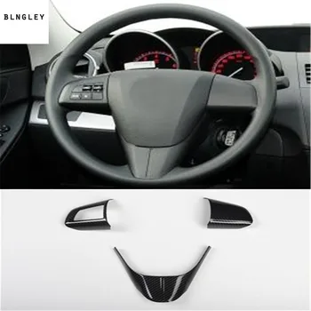 Envío gratis 1lot Coche stichers ABS de fibra de Carbono de grano de la decoración Interior de la cubierta para el periodo 2010-2013 Mazda 3 accesorios para el coche