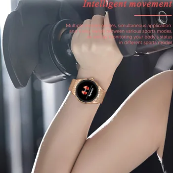 LIGE Nuevo Reloj Inteligente de las Mujeres de la Frecuencia Cardíaca Monitor de Presión Arterial de Información Recordatorio de la Función de Podómetro del Deporte de la prenda Impermeable Smartwatch