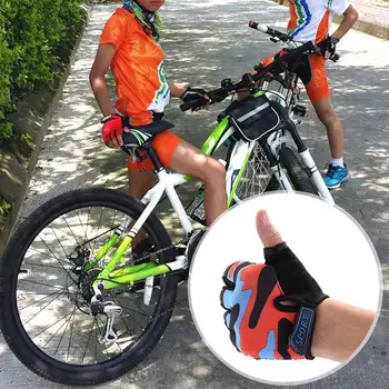Los niños de Ciclismo de Medio Dedo Guantes de Bicicleta de Alta Elástico antideslizante Niño Chico Moto Guantes de Montar de Camuflaje al aire libre de Equipos de