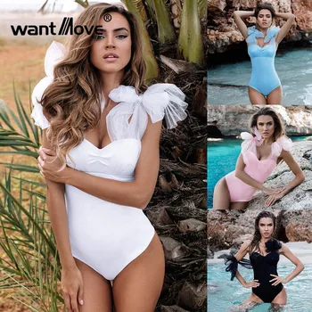 Wantmove 2019 sexy v-cuello sin mangas mameluco de las mujeres traje de verano de malla vendaje patchwork mono mono WM211