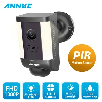 ANNKE 1X Full HD 1080P 4-en-1 de la Cámara Con Luz Cálida Impermeable de la Visión Nocturna Detección de PIR Foco de Alarma de la Seguridad del CCTV Kit