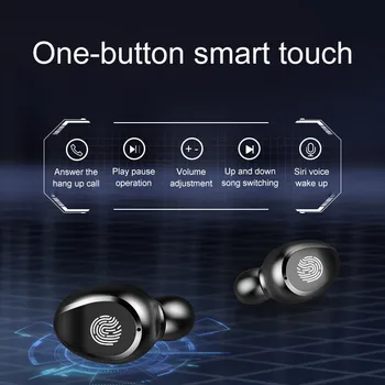F9 TWS Auriculares Inalámbricos Bluetooth V5.0 Auriculares Deportivos Auricular Pantalla LED Con una batería de 2000mAh del Banco del Poder de Micrófono