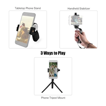 Andoer HC1 Smartphone Cámara de Acción de Agarre de la Mano Estabilizador de Teléfono para Montaje en Trípode para iPhone X para Samsung Huawei para GoPro Hero