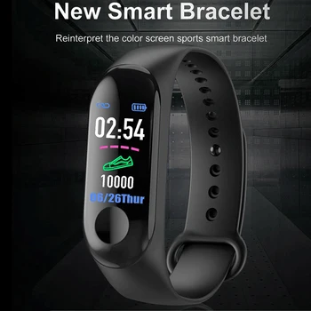 M3 Plus Smart Pulsera De La Frecuencia Cardíaca Presión Arterial De La Salud Impermeable Reloj Inteligente M3 Pro Bluetooth Reloj De Pulsera De Fitness Tracker
