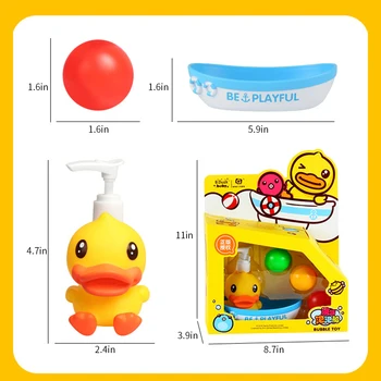 Anime al Bebé a Tomar un Baño Safey Atractivo Bañera de Bebé de Juguete de Flotación del Barco Con el Dispensador de la Bomba de la Botella de Pato Amarillo de la Piscina de Hidromasaje de Juguete