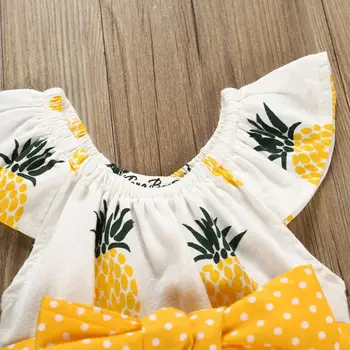 Bebé Niña Piña Mono Con Ropa De Verano Traje De Sunsuit