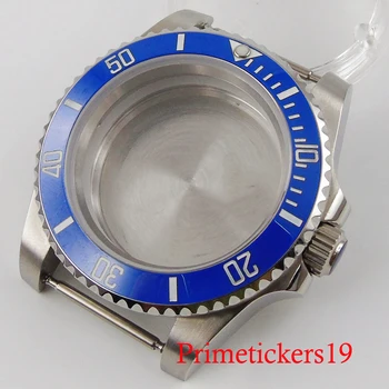 BLIGER 40mm reloj de acero inoxidable caso sin lupa de cristal de zafiro ajuste NH35 NH36 movimiento