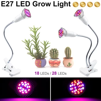 Interior de LED Crecen la Luz 220V Crecimiento de la Lámpara 18W 28W LED Crecen la Luz de Espectro Completo Para Plantas de Hidroponía Flores Verduras Crecen