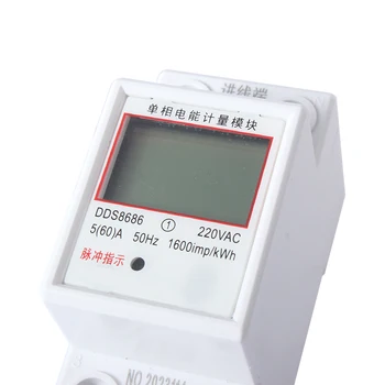 60A 80A monofásico de Dos Hilos de la Pantalla LCD Digital Vatímetro de Alimentación Consumo de Energía Eléctrica Medidor de kWh AC 230V 50Hz