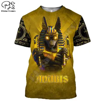 PLstar CosmosHorus Antigua Horus, Dios Egipcio de los Ojos de Egipto Faraón Anubis cara 3dPrint T-shirt Hombres/Mujeres Unisex Streetwear S-1