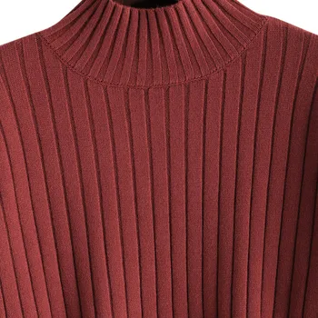 ZAFUL Simulacros de Cuello Grueso Invierno Cálido Suéter de las Mujeres de la Moda de Punto Suave Jersey de Puente de Otoño de la Mujer Suéter de la parte Superior de los géneros de punto