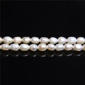 4-4.2 mm Real del Blanco Natural de las Perlas de Perlas para las mujeres de diy de la Joyería de la Pulsera del pendiente del Collar de la Suelta de arroz ovalada perlas de agua Dulce
