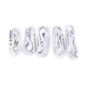 5PCS En la Oreja Conector de Auriculares 3.3 FT Cable de los Auriculares con Micrófono con Cancelación de Ruido Auriculares con micrófono para iPhone/Samsung/Mp3 / Mp4